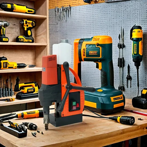 Heavy-Duty Magnetic Core Drill with 16mm Twist Drill Capacity