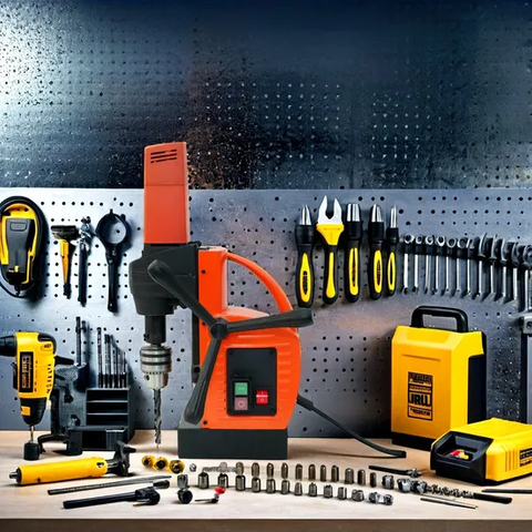 Lightweight Multifunctional Magnetic Base Tool Variable Speed Iron-Absorbing Core Drill Industrial Power Drills 240V