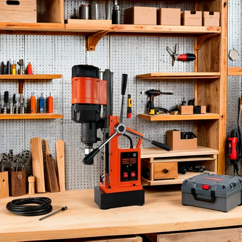 Industrial Magnetic Seat Drill: 230mm Movement, 16000n Force 220V