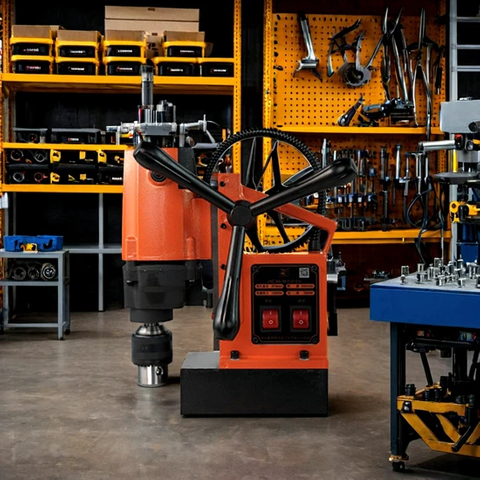 Magnetic Drill in Vibrant Orange, Blue, and Green Colors