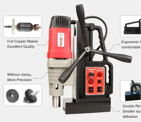 Powerful 50mm Magnetic Drill with User-Friendly Control Panel