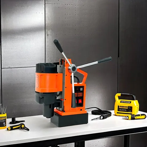 High-Speed Magnetic Drill with Base - 23mm, 110V Power