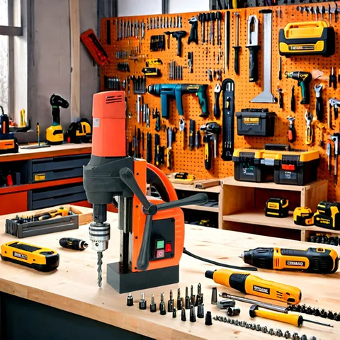 Heavy-Duty Portable Magnetic Drill with 35mm Hole Capacit