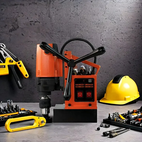 Adjustable Speed Electromagnetic Drill for Heavy-Duty Metal Work 110V