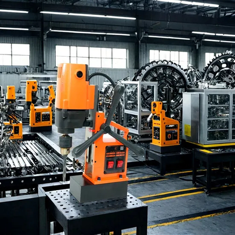 Industrial Electric Drill Press with Magnetic Base for Efficiency