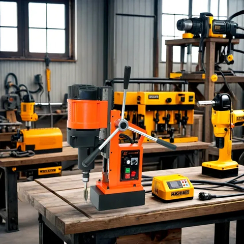 Small Portable Drilling Industrial Class Electromagnetic Seat Metal Strong Adjustable Speed Magnetic Core Drill Machine 220V